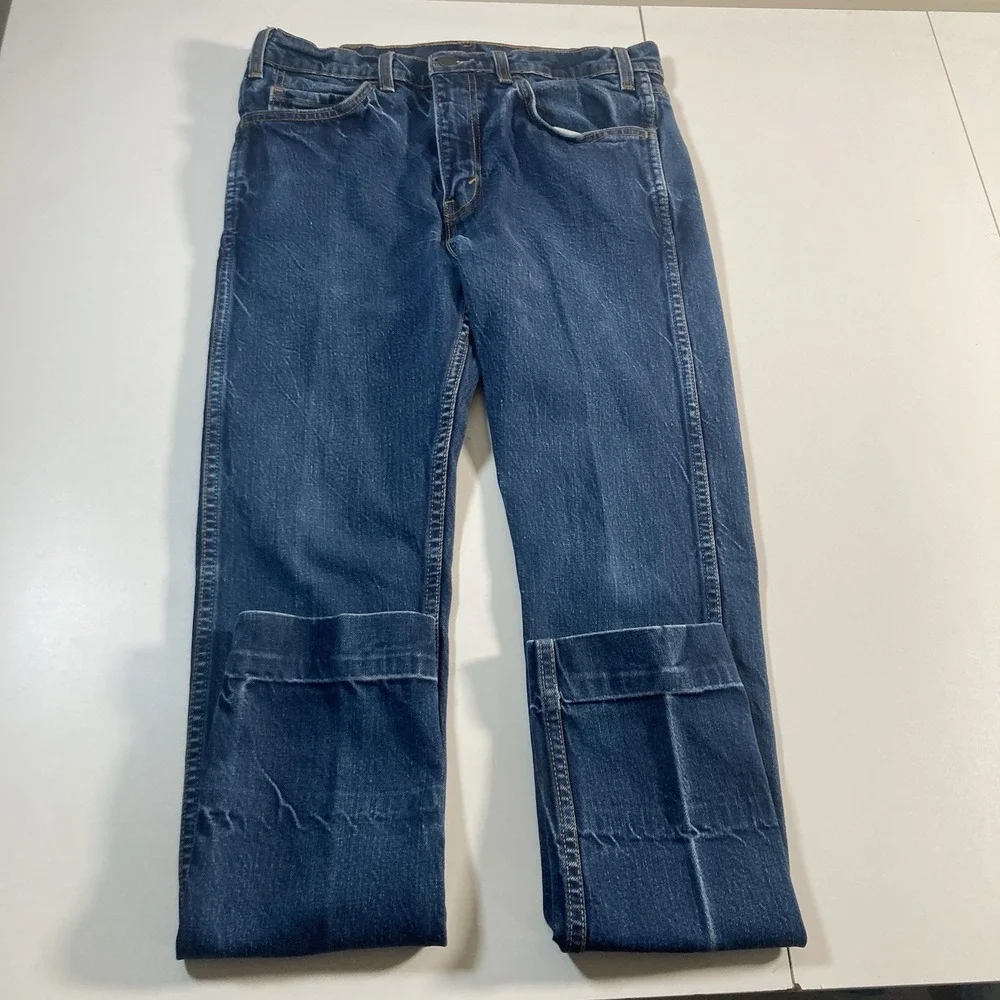 Levi's 510 Jeans 30x31 Orange Tab Slim Dark Wash Faded Denim USA (Tag 32x34)